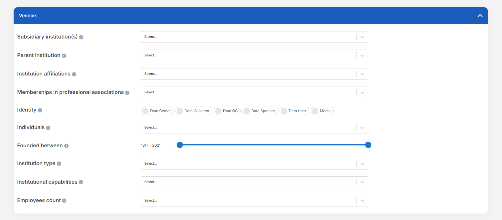 Advance Search-vendor