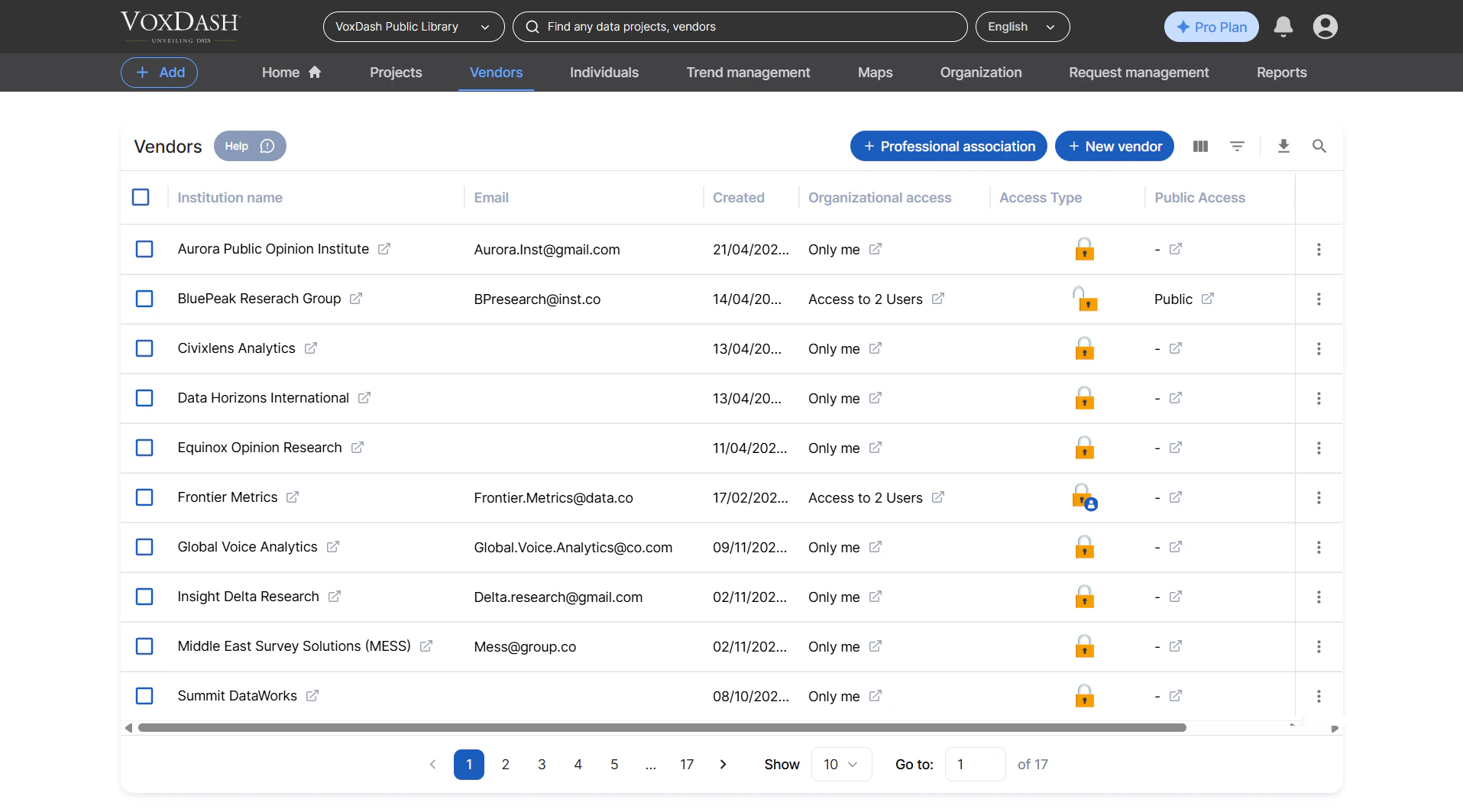 vendors-list