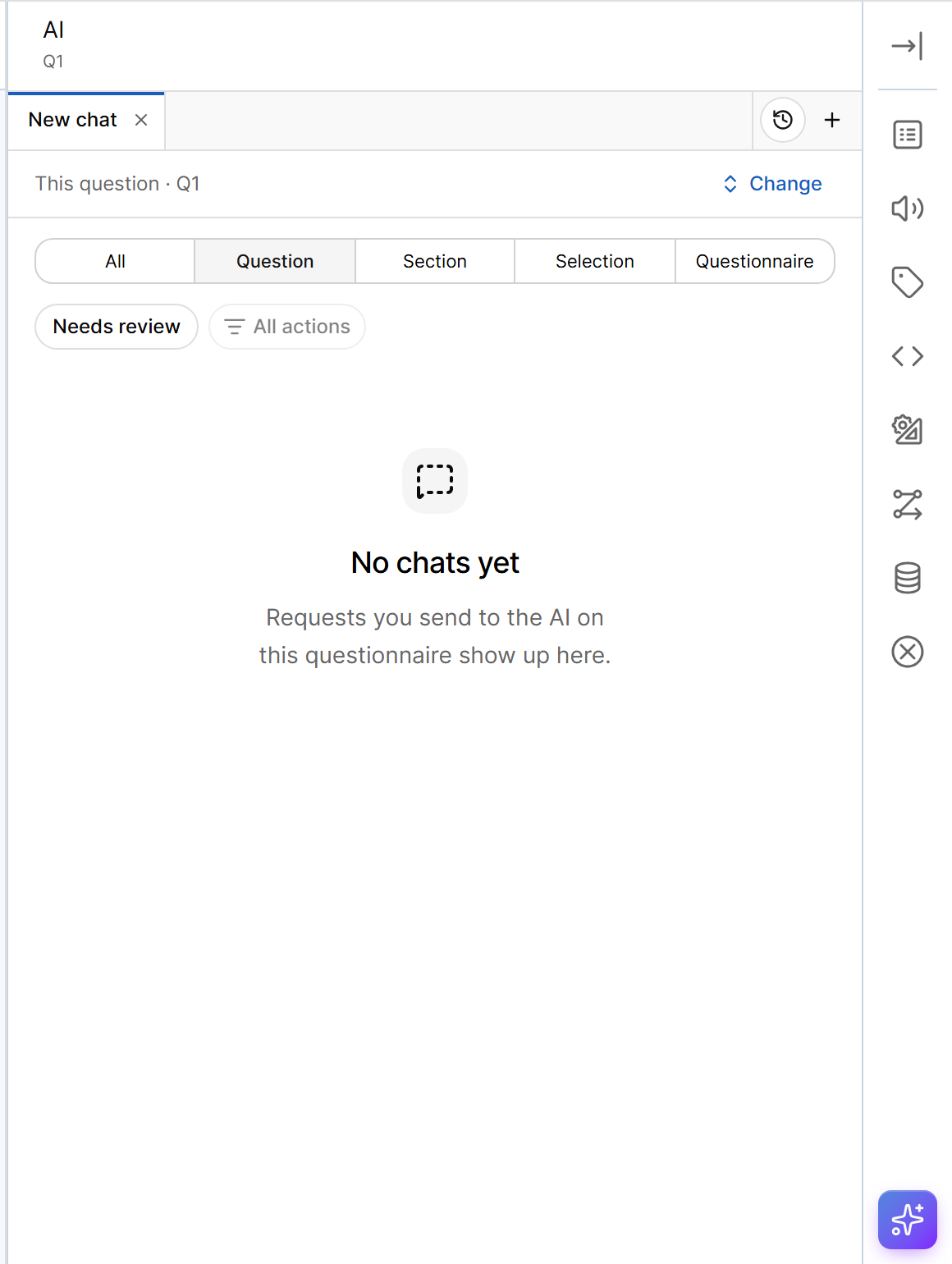 AI Assistant chat history