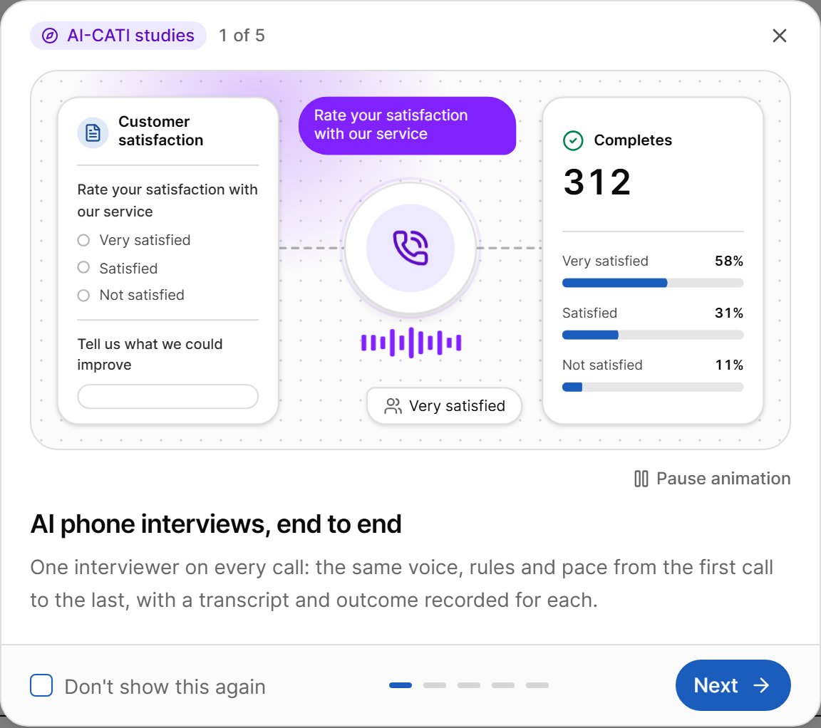 AI-CATI quick tour – AI phone interviews, end to end