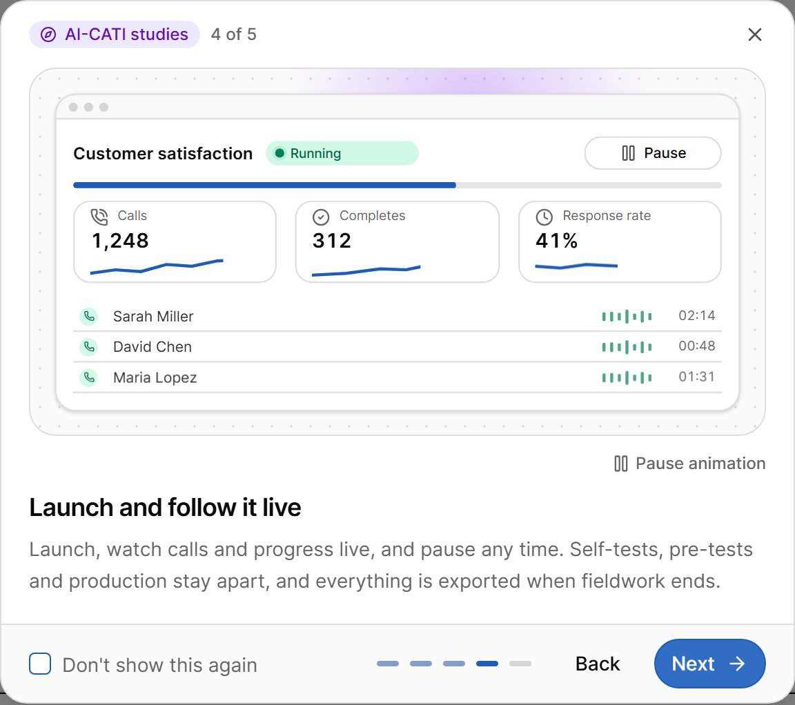 Quick tour – launch and follow it live