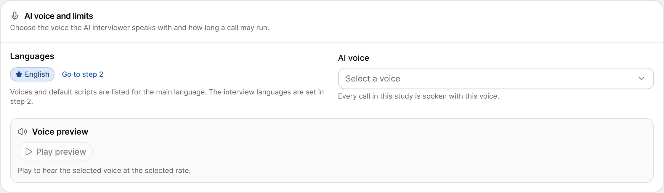 AI voice and limits
