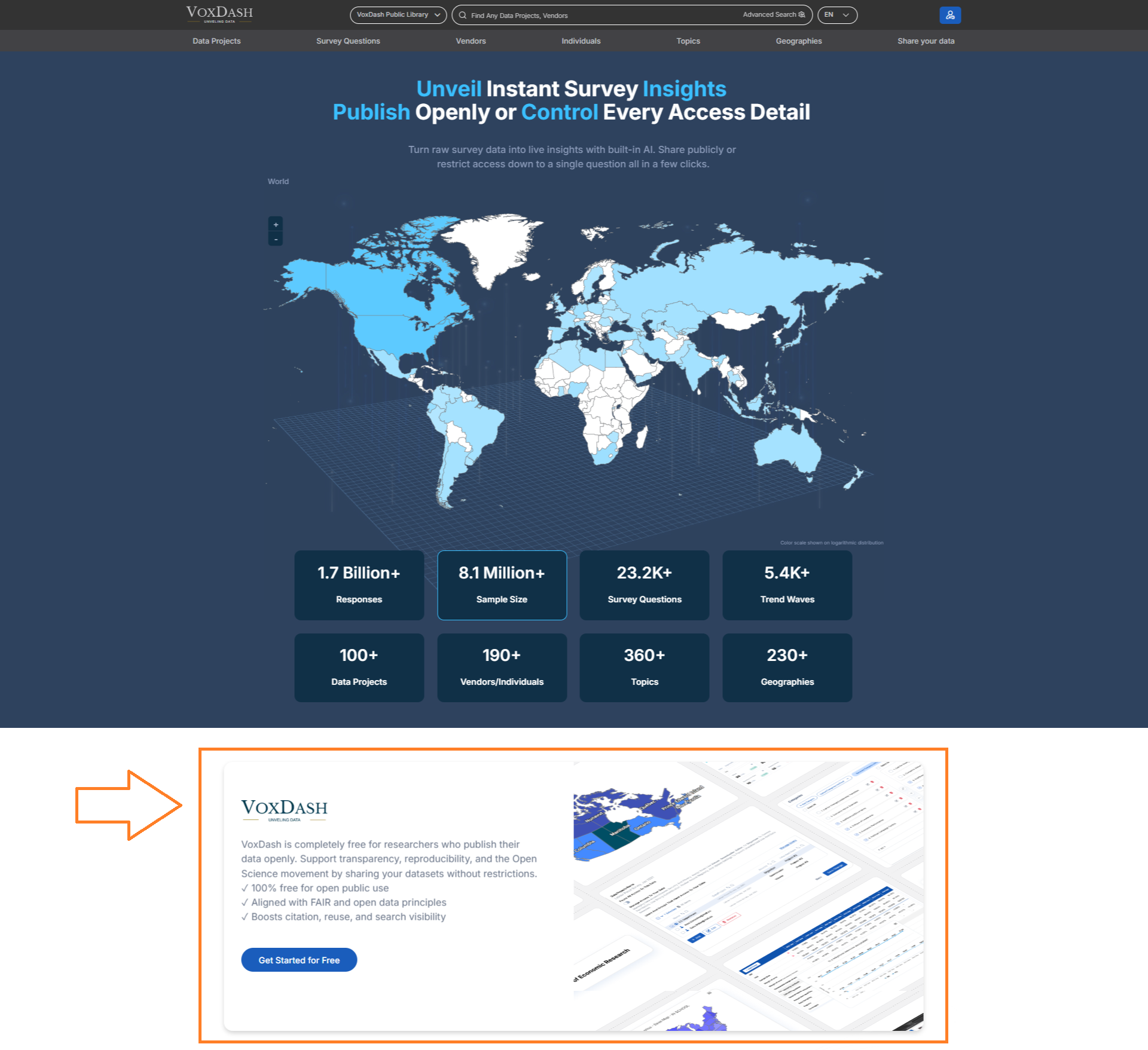 Organization landing