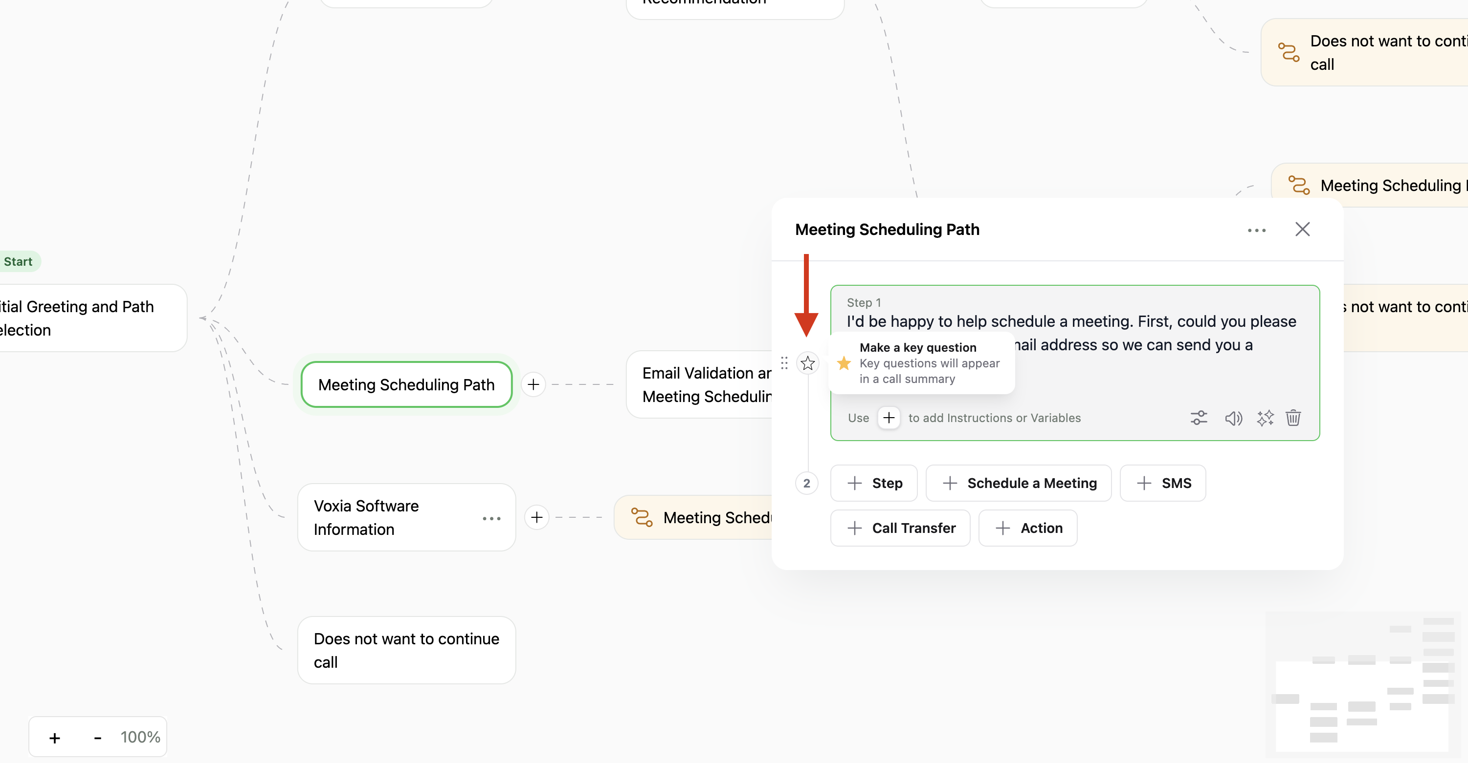 star icon left to the step