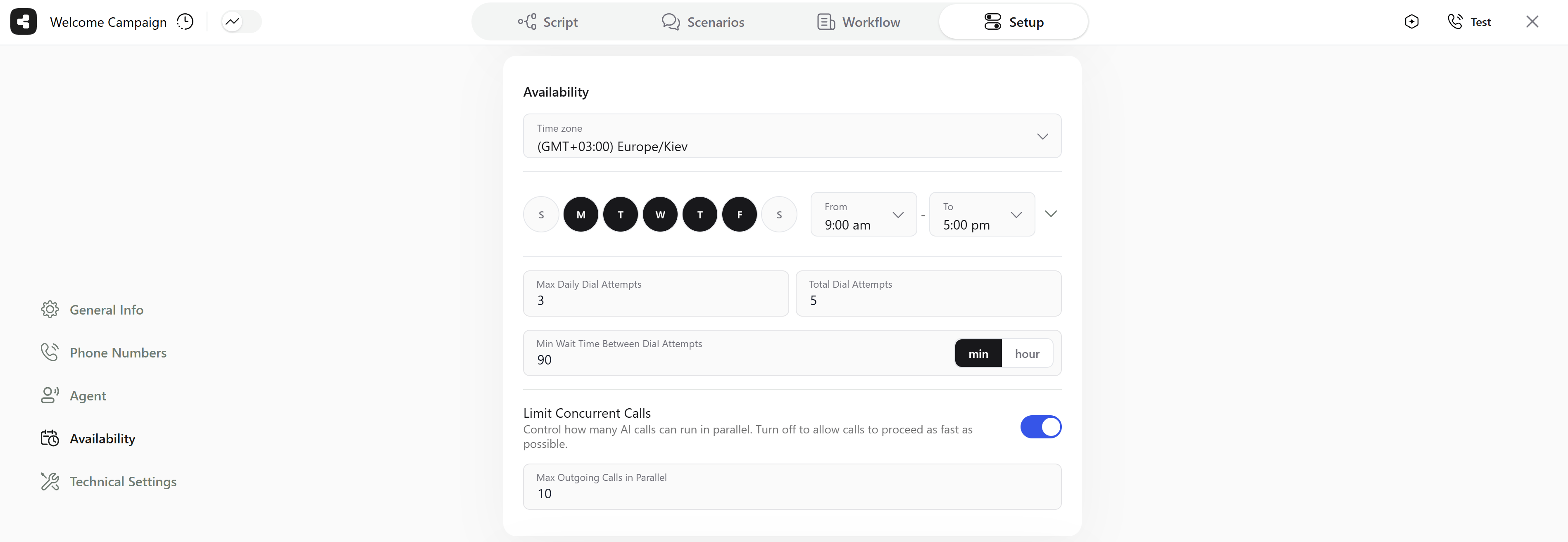 availability section