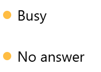 No Answer and Busy statuses