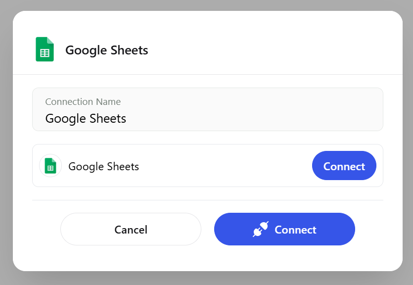 google sheets connect