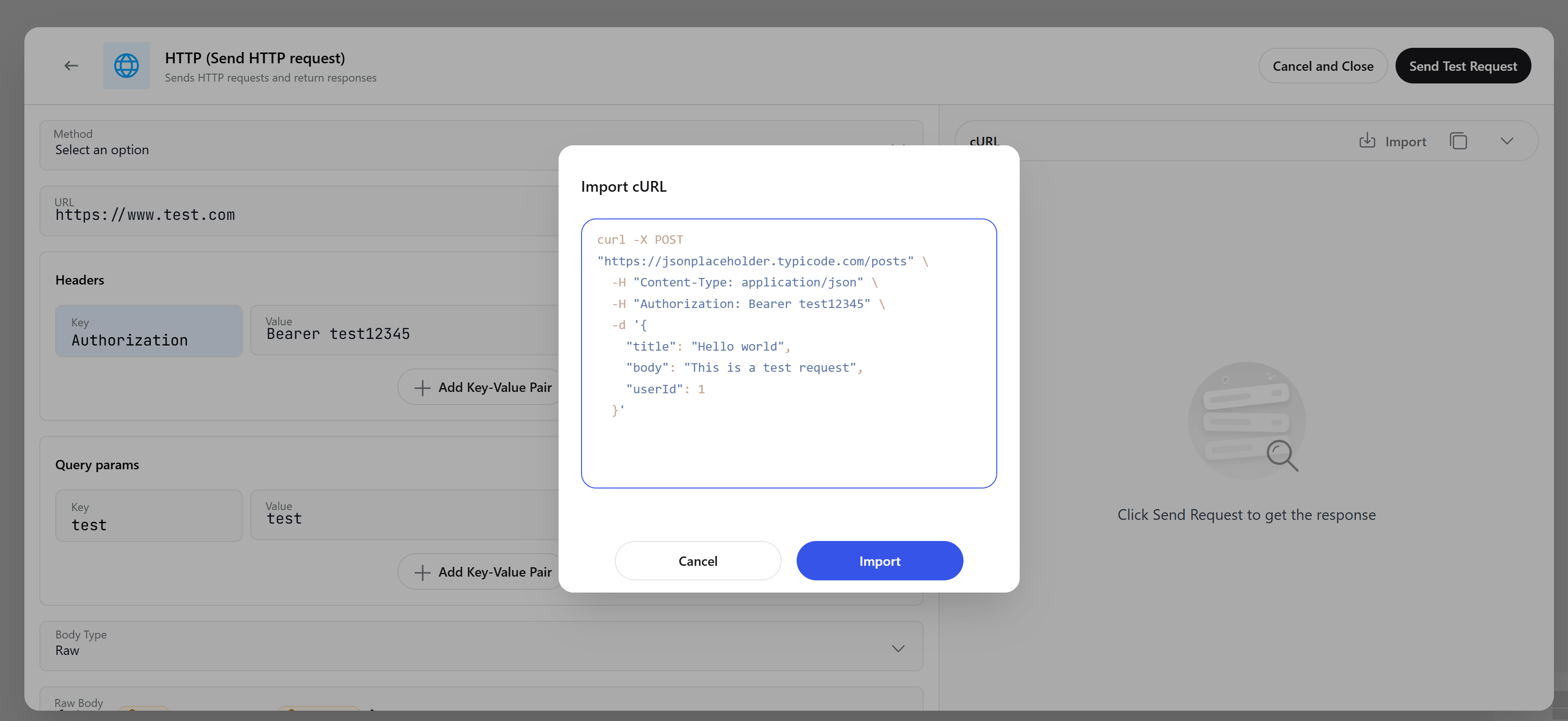 webhook cURL example