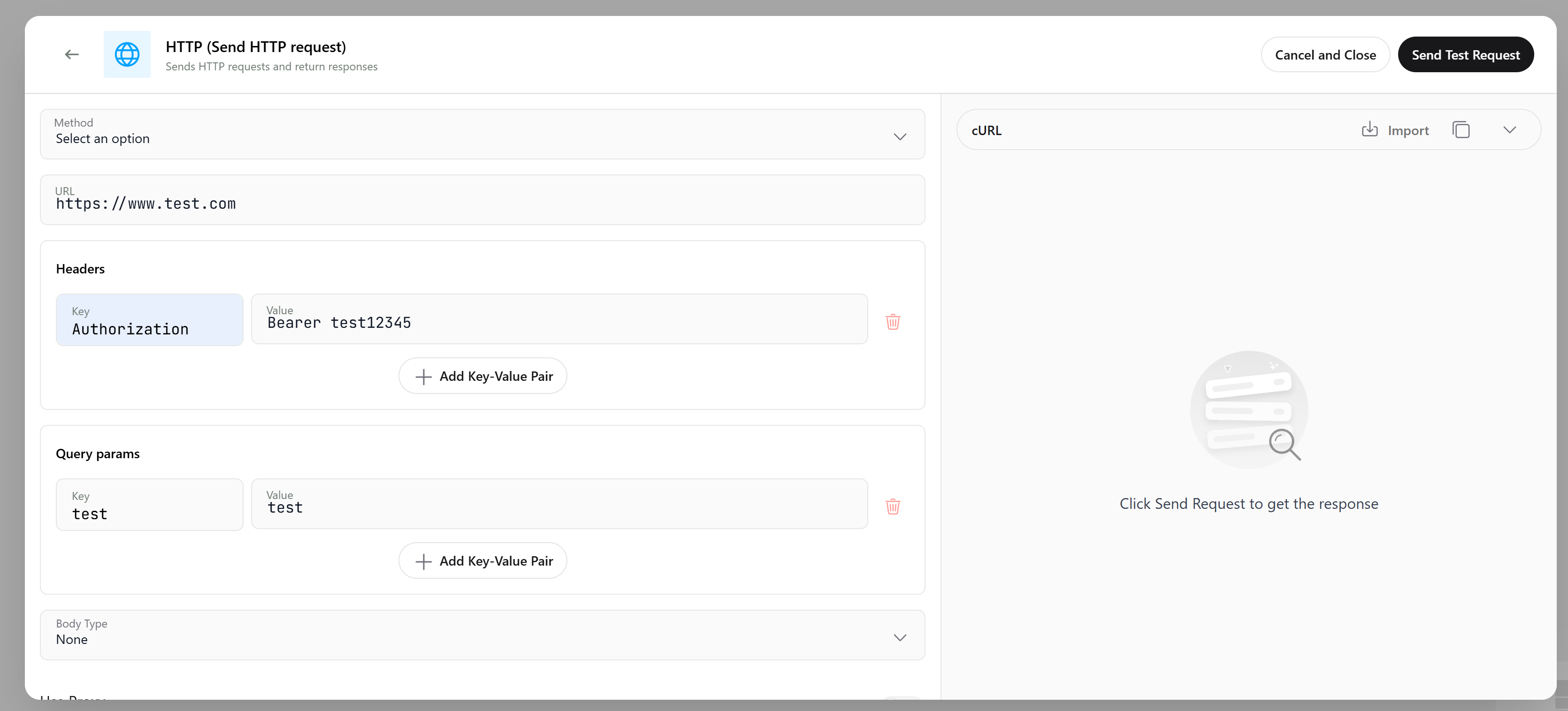 webhook headers and parameters