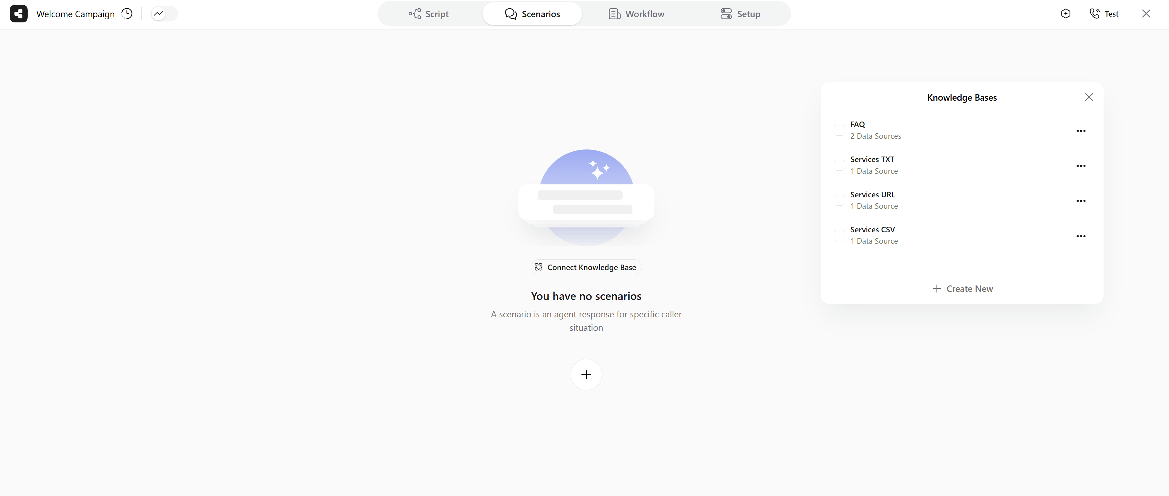 knowledge bases in scenarios