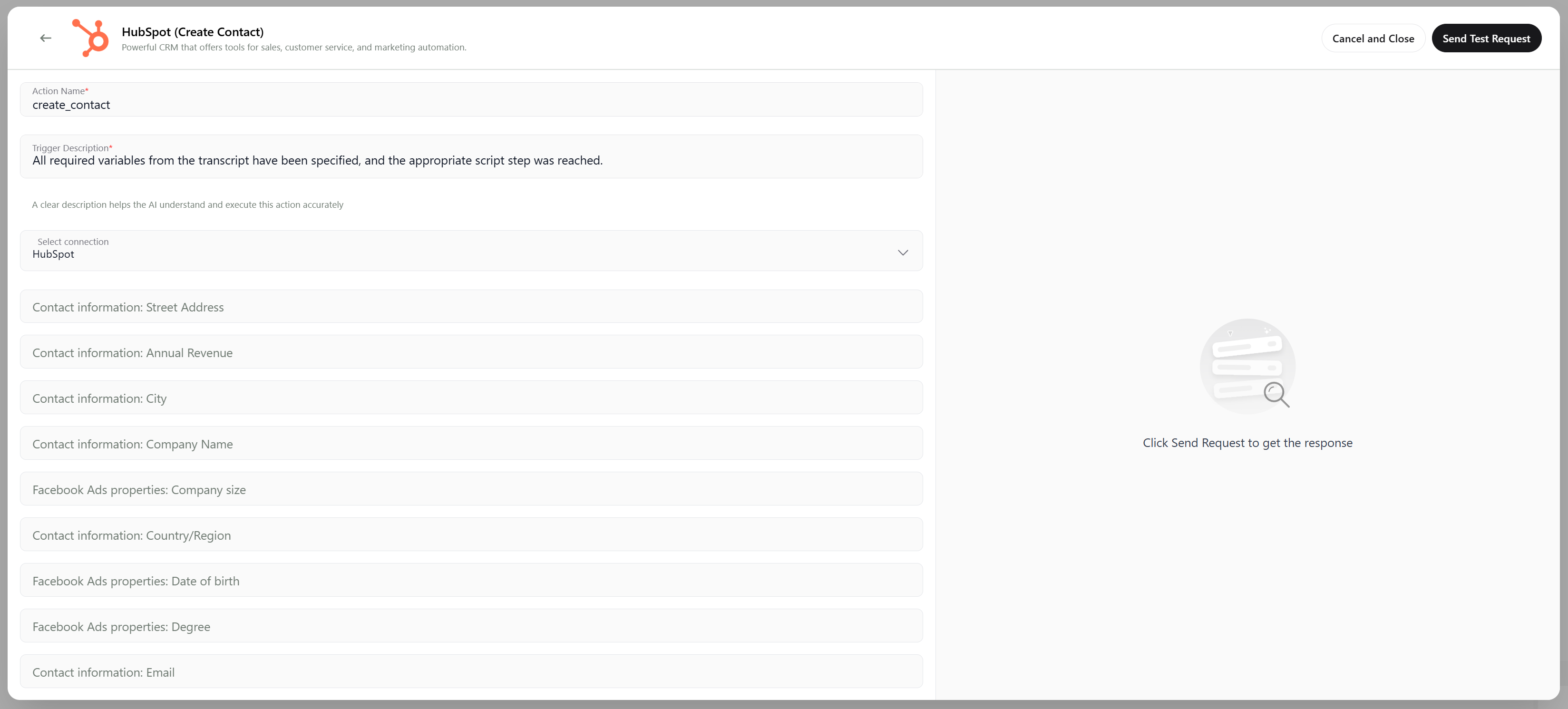 hubspot create contact