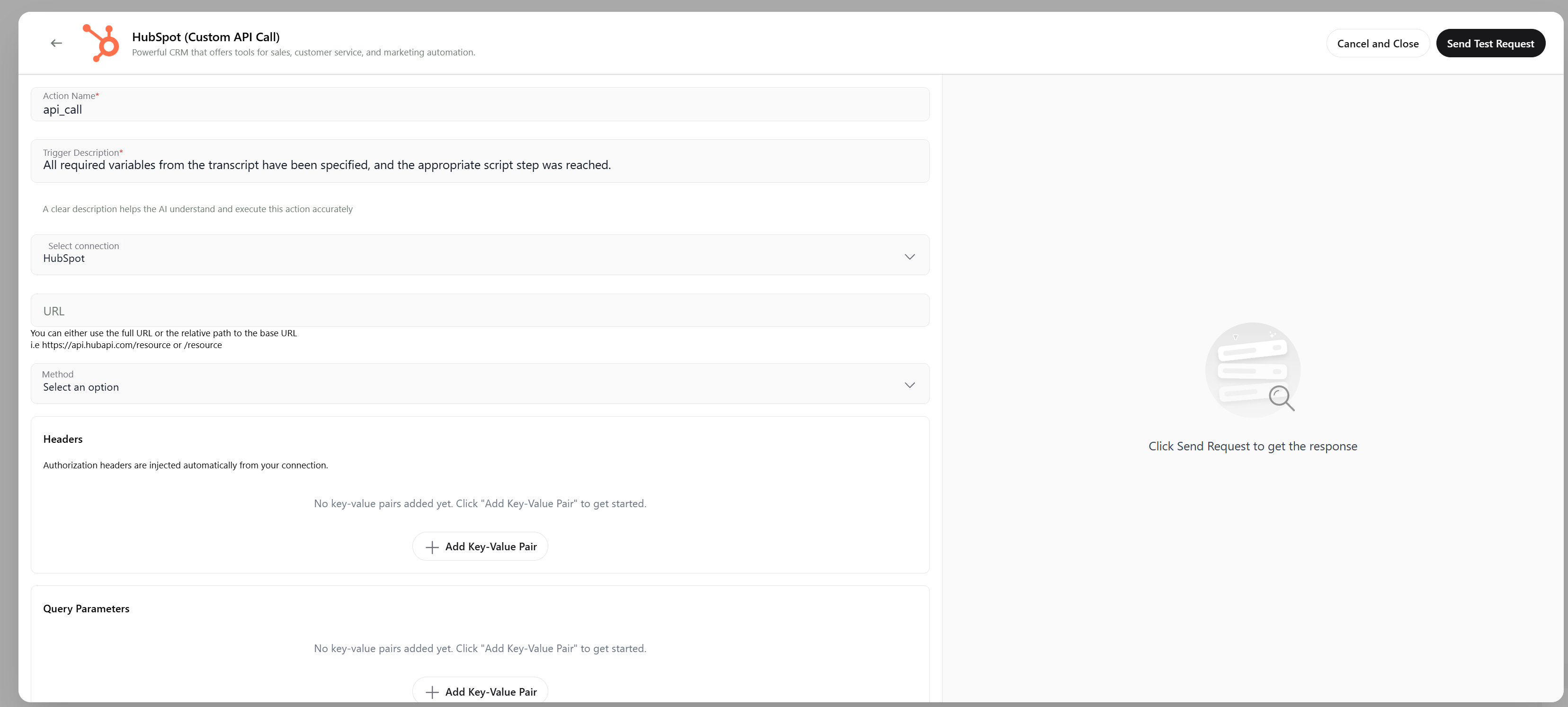 hubspot custom api call