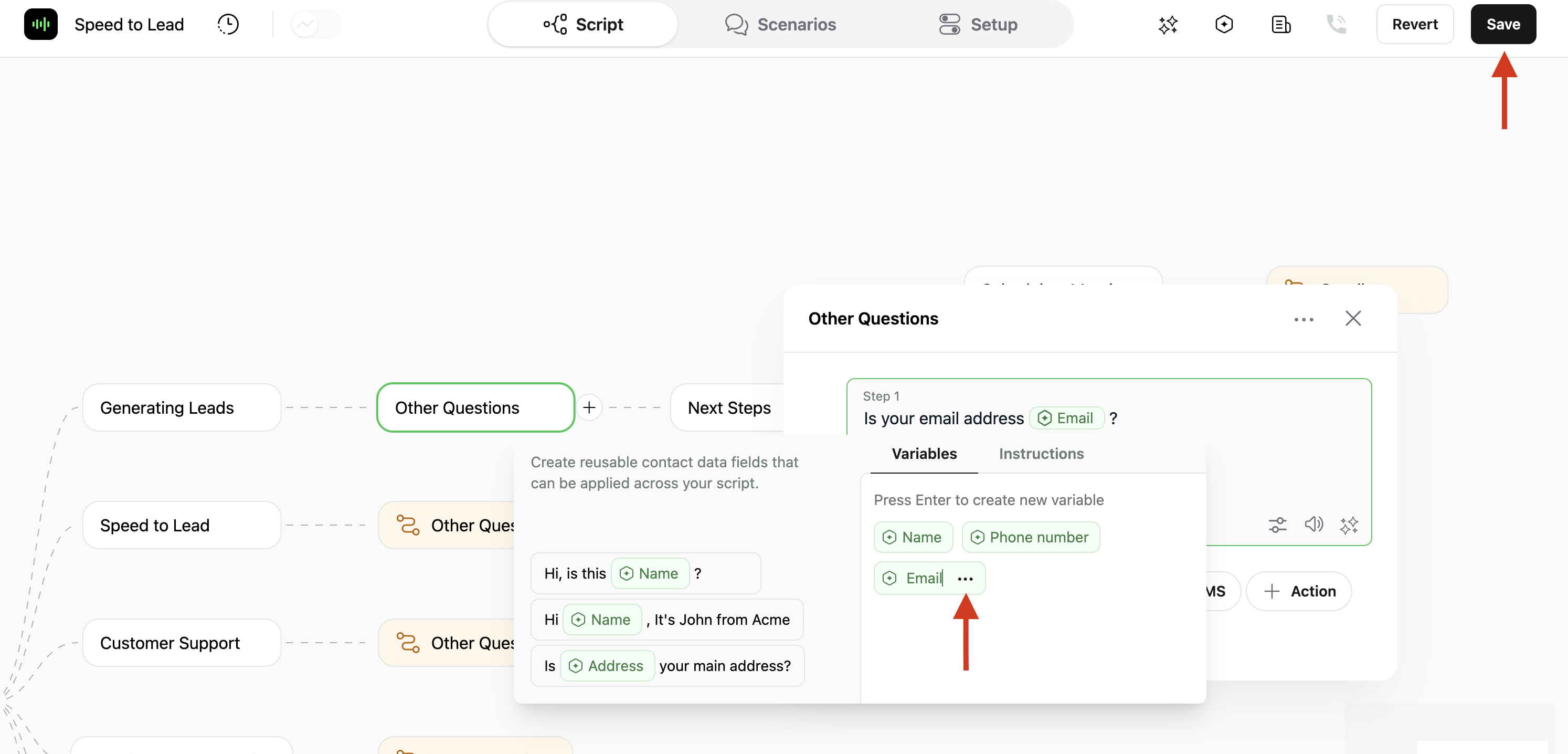 Editing a Variable on a step
