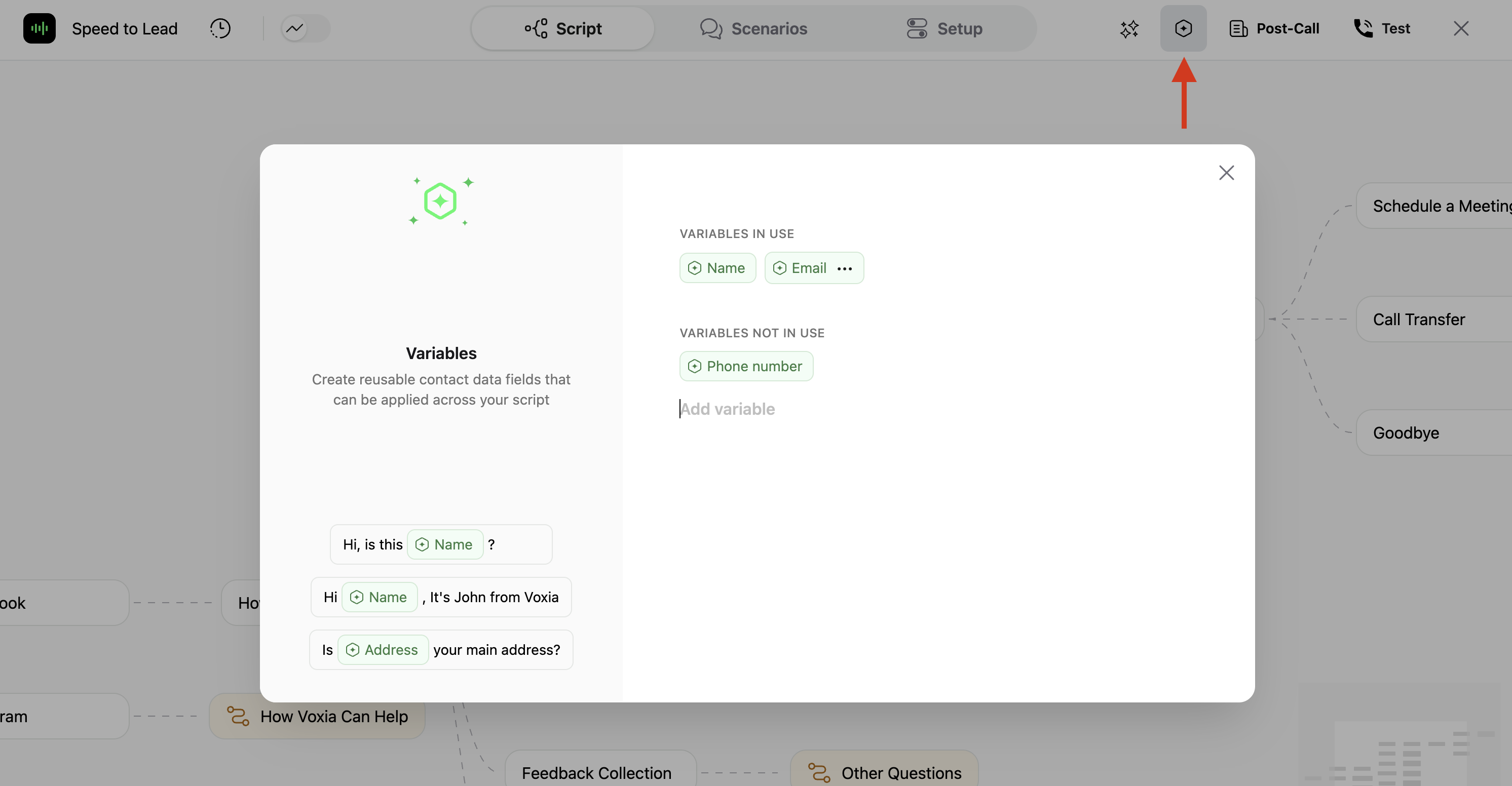 Creating a new Variable on a step