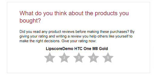Product review email