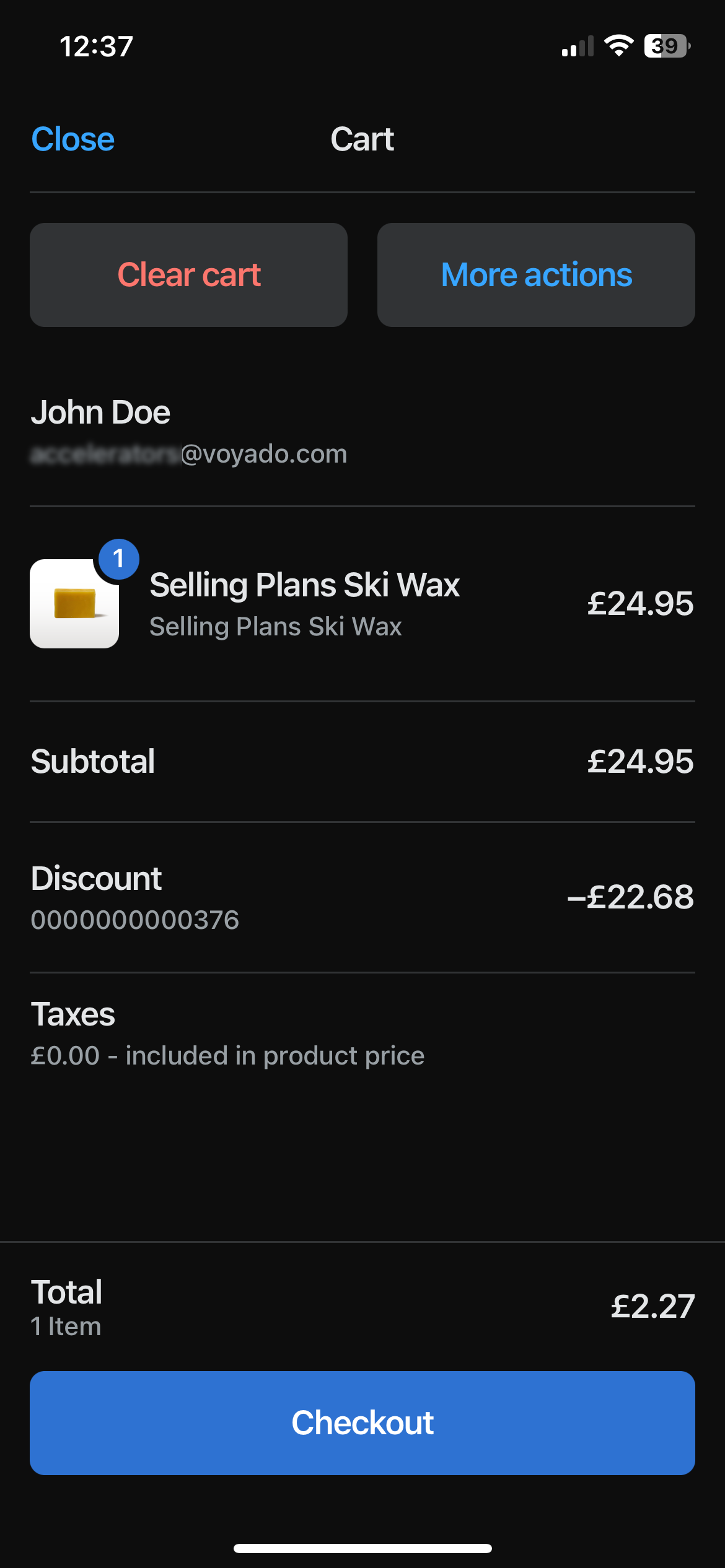 Redeeming the voucher