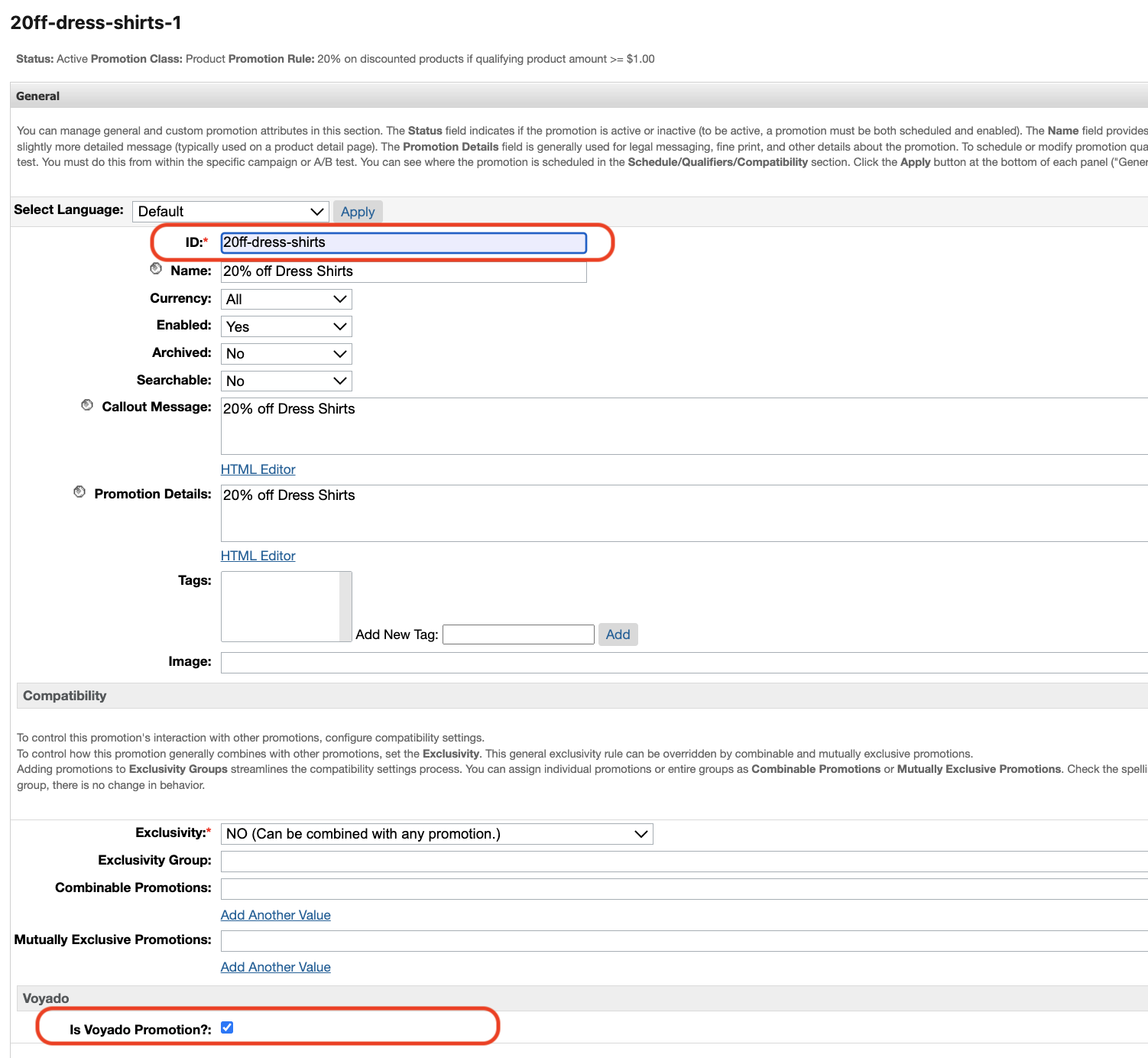 Mark as Voyado promotion