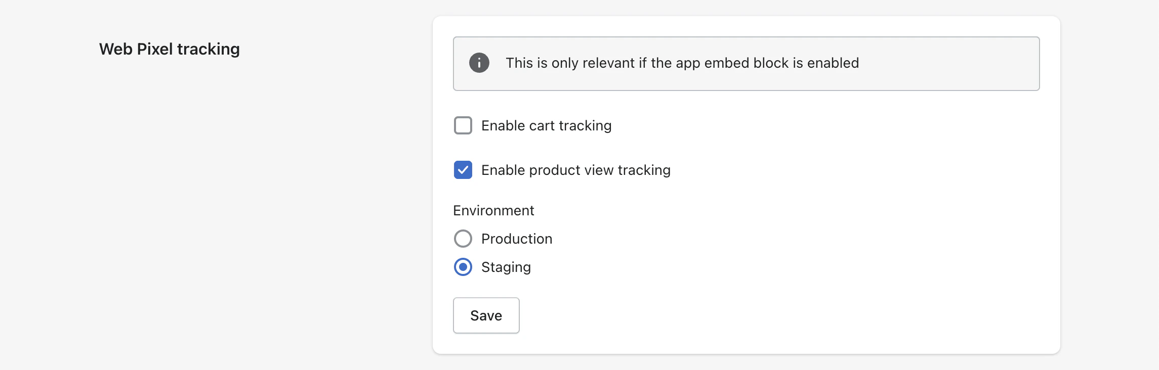 Enable product view tracking