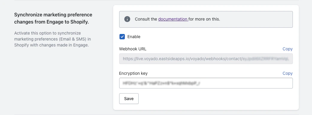 Setup in Shopify app