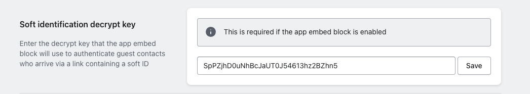 Soft identification decrypt key*