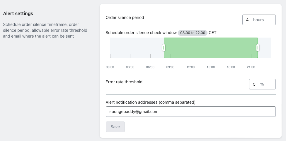 Configuring the service in the app