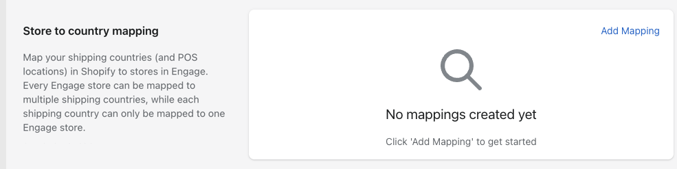 Store to Country Mapping not filled in