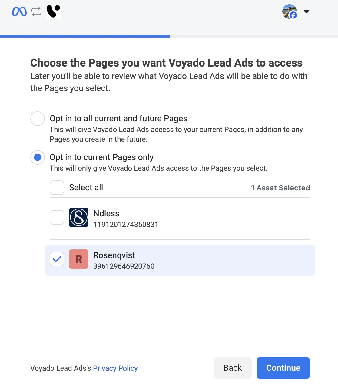 Connecting to Facebook