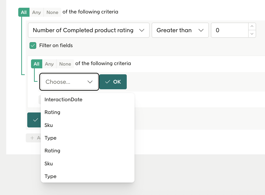Filtering by Lipscore fields