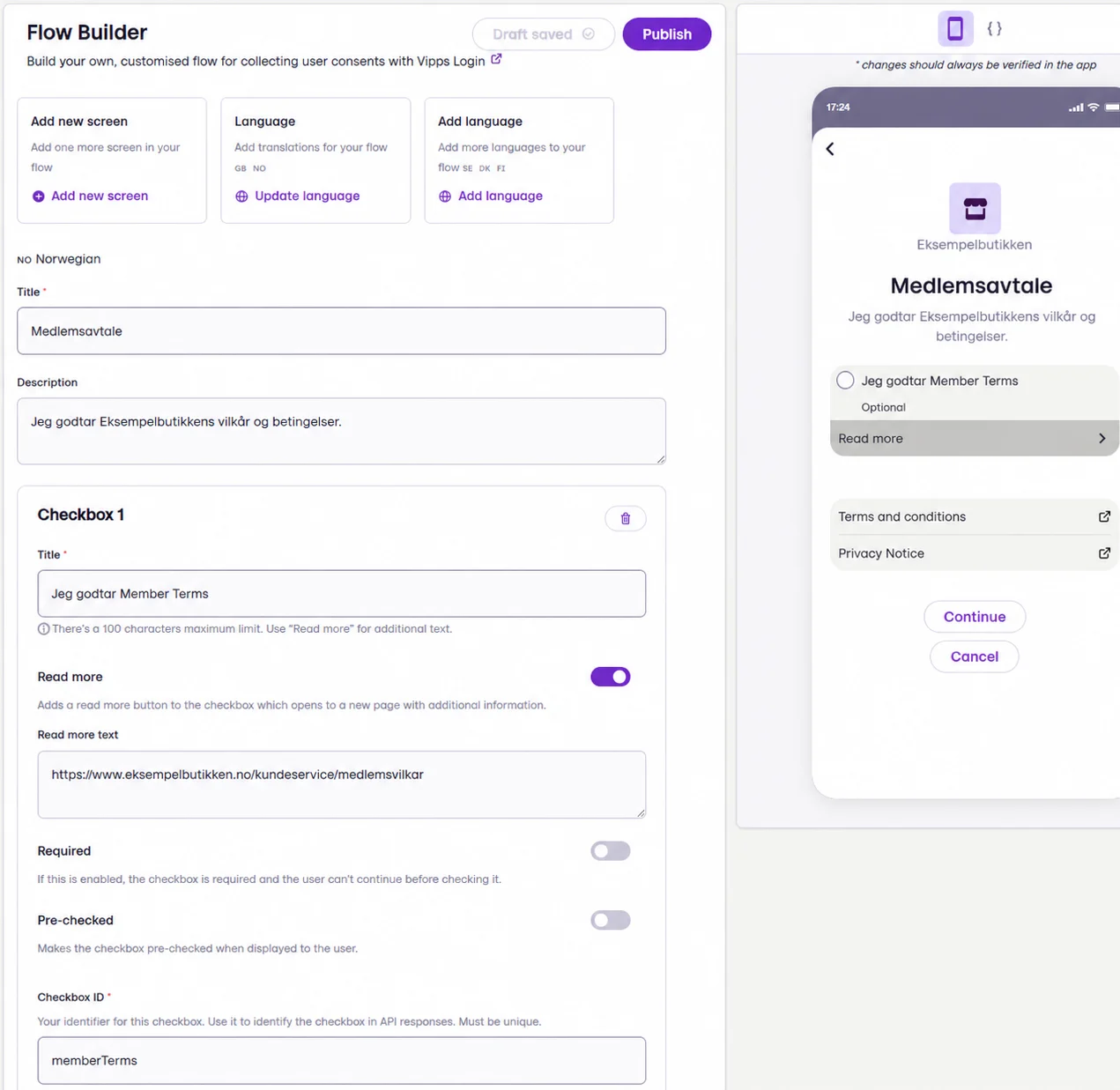 Custom Flow for Login