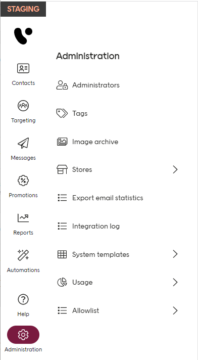 Staging environment - Voyado Docs