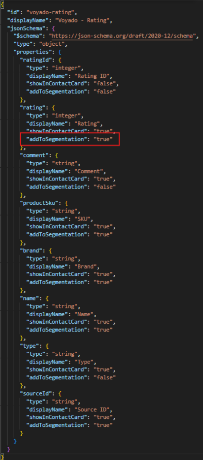 Example of using addToSegmentation