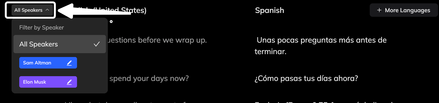 Filtre d'intervenant Pn