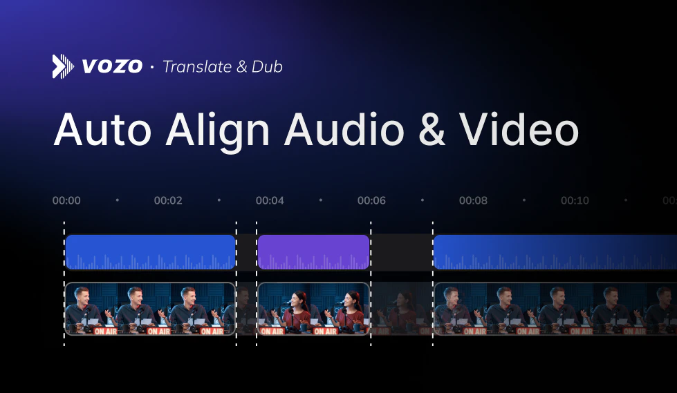 Alignement automatique de l'audio&vidéo
