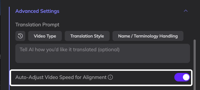 Settings Alignment Settings Alignment
