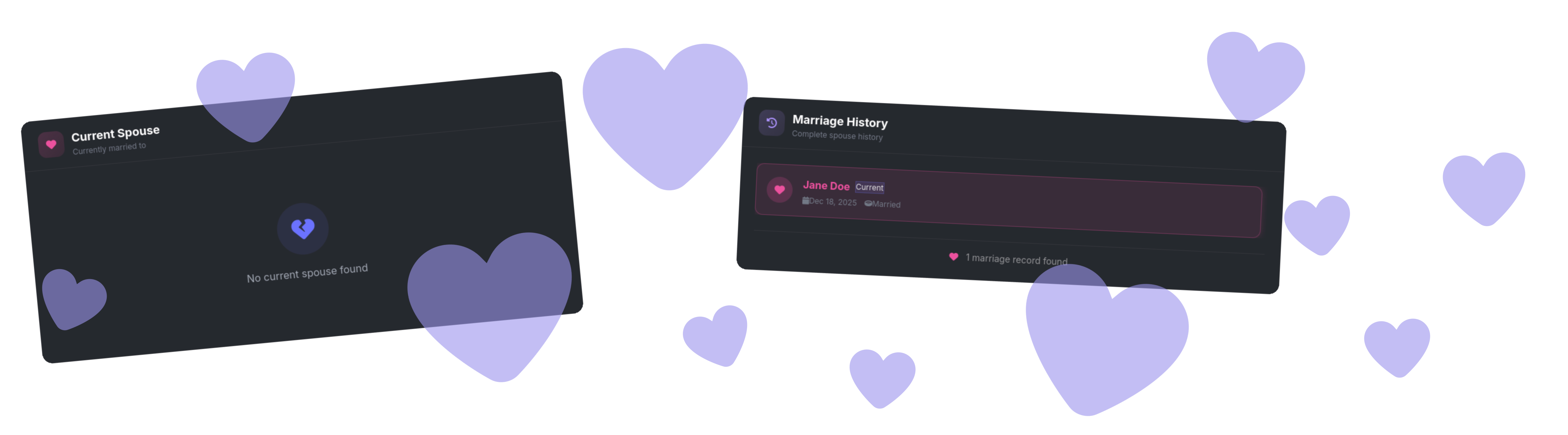 Spouse History Examples