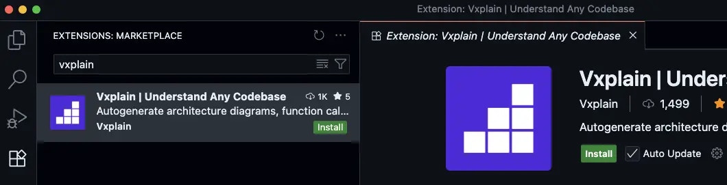 Vxplain in Visual Studio Code Marketplace