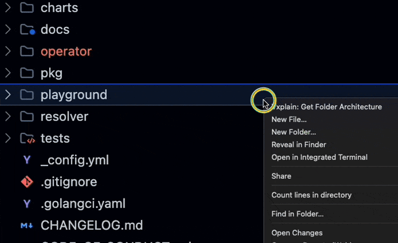Vxplain Get Folder Architecture Command