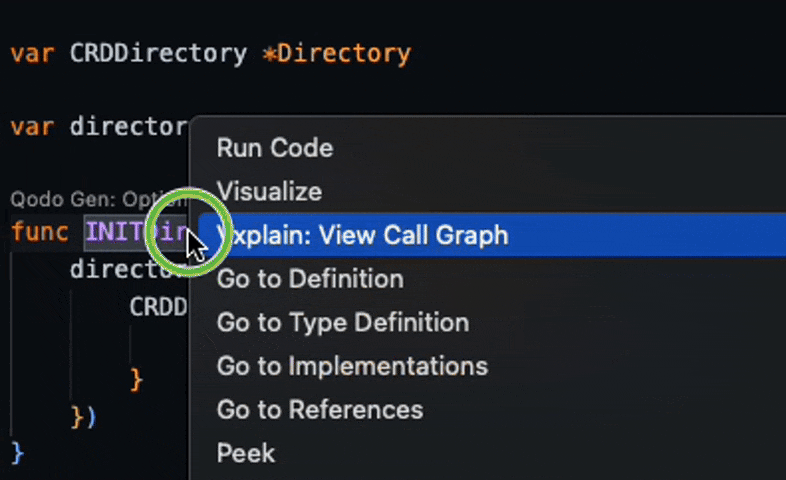 Generating a call graph for a function in Vxplain