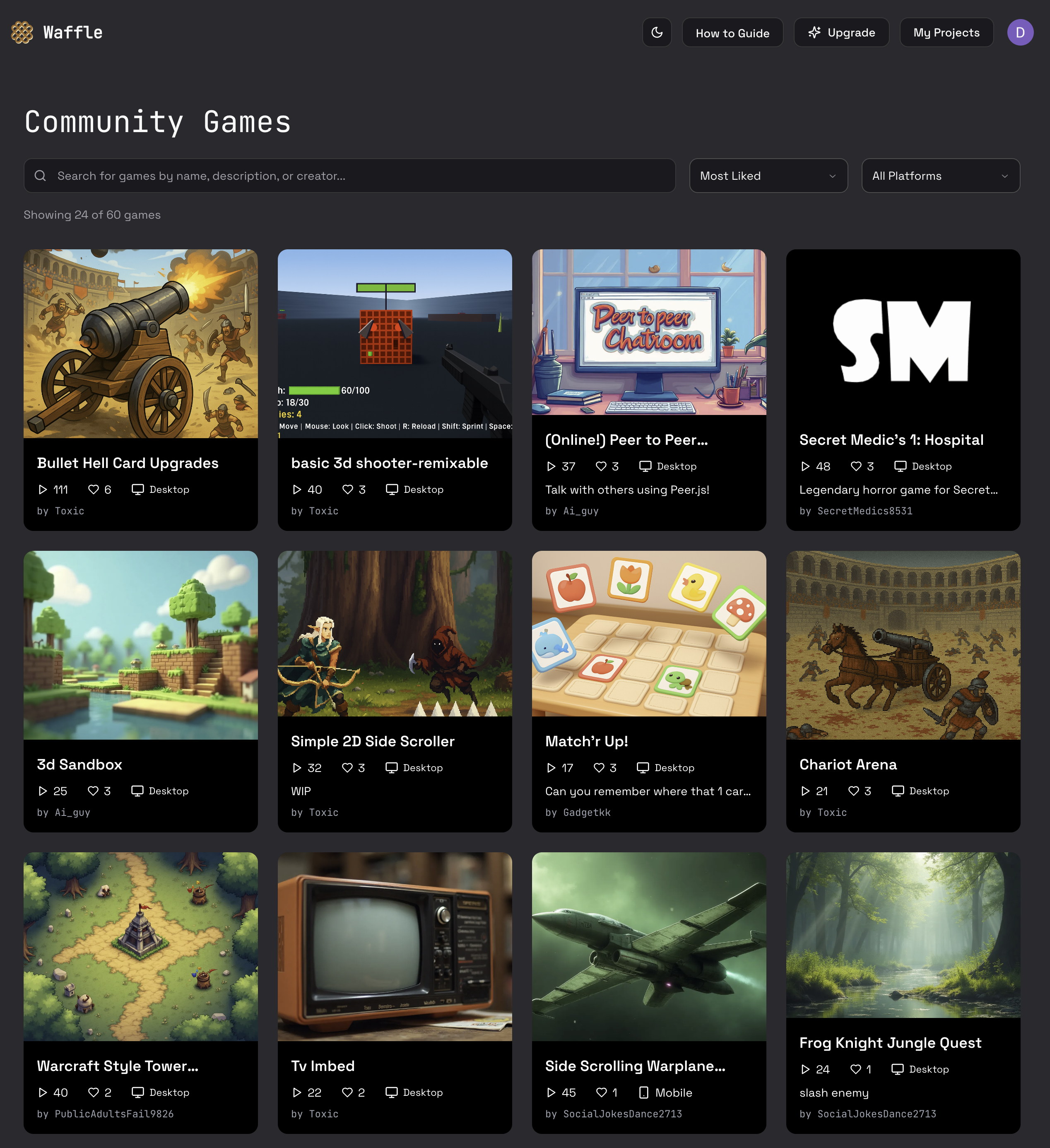 How to see your game on the community games page