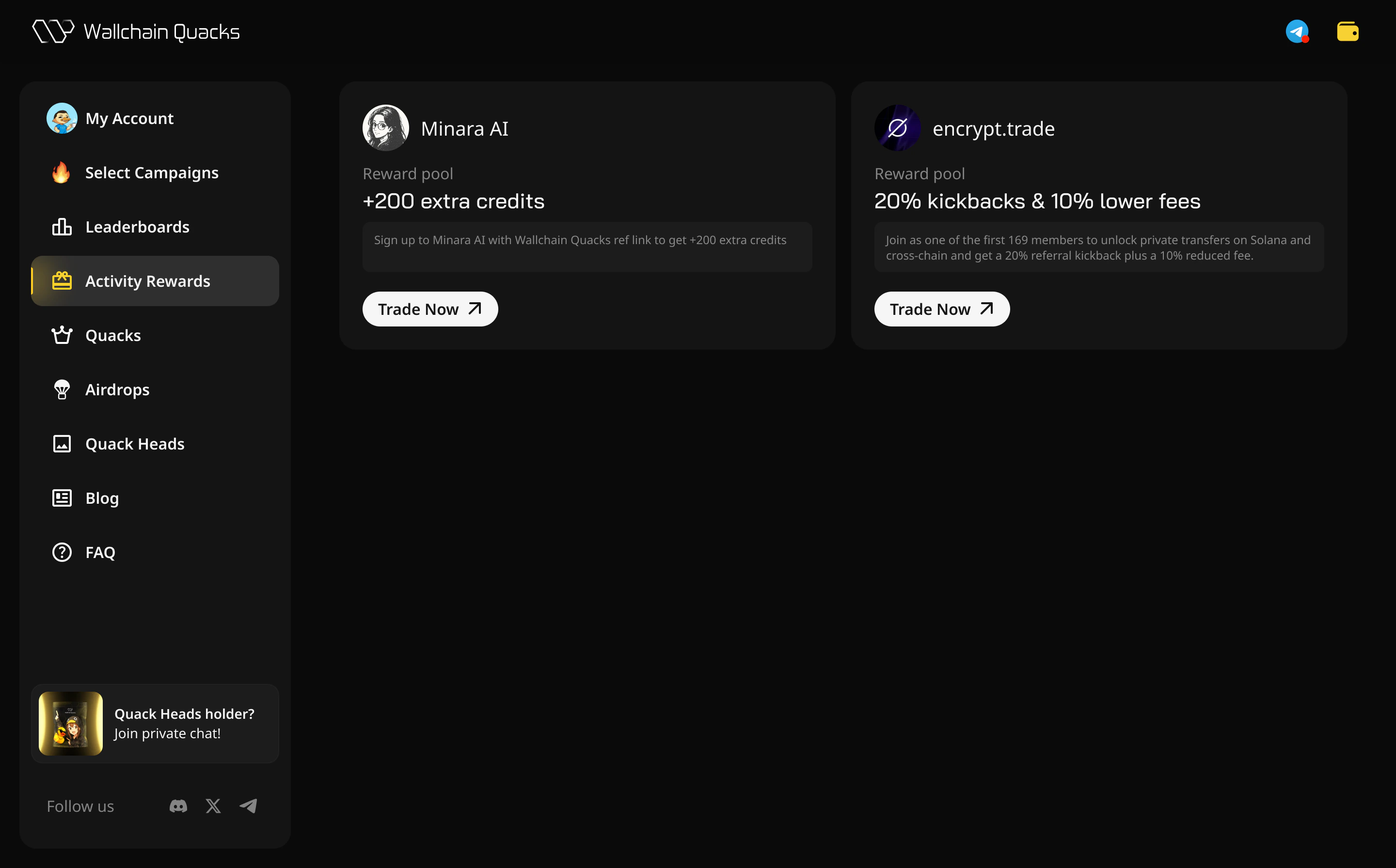 Activity Rewards