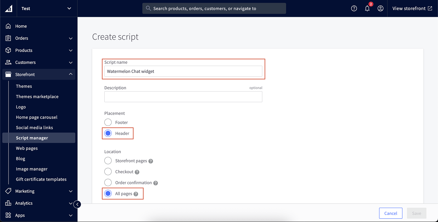 Bigcommerce In Script Manager 1 Pn