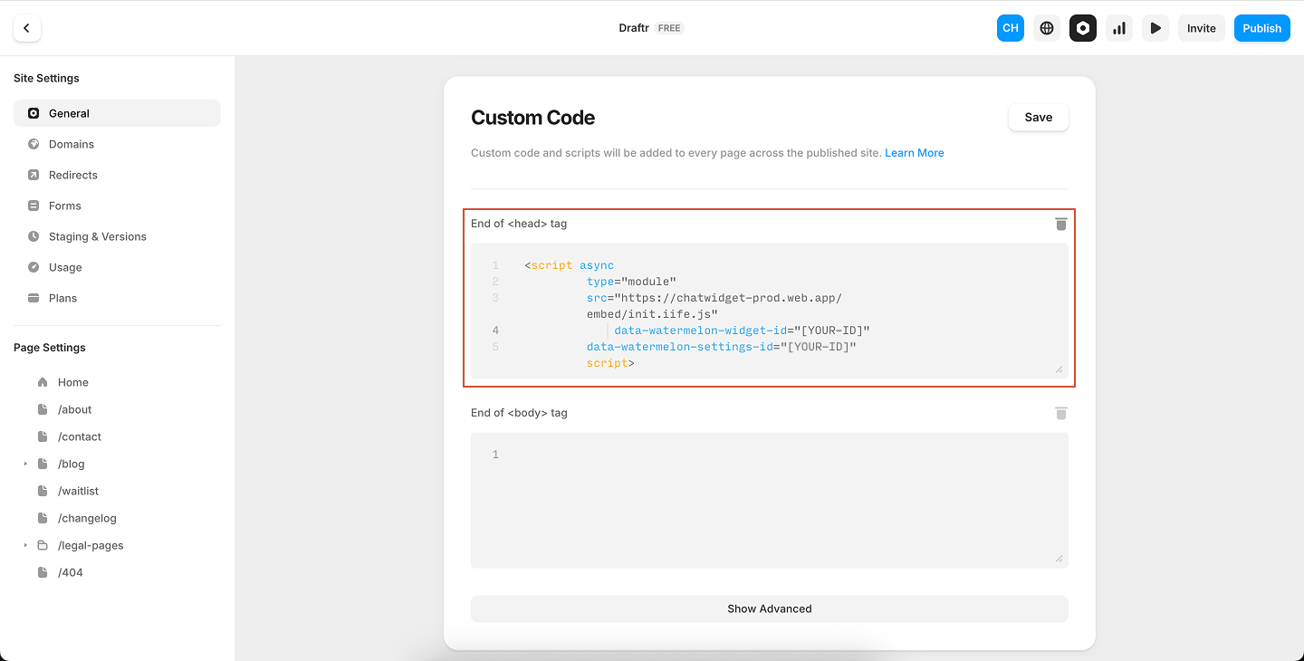 Framer Add Custom Code Pn