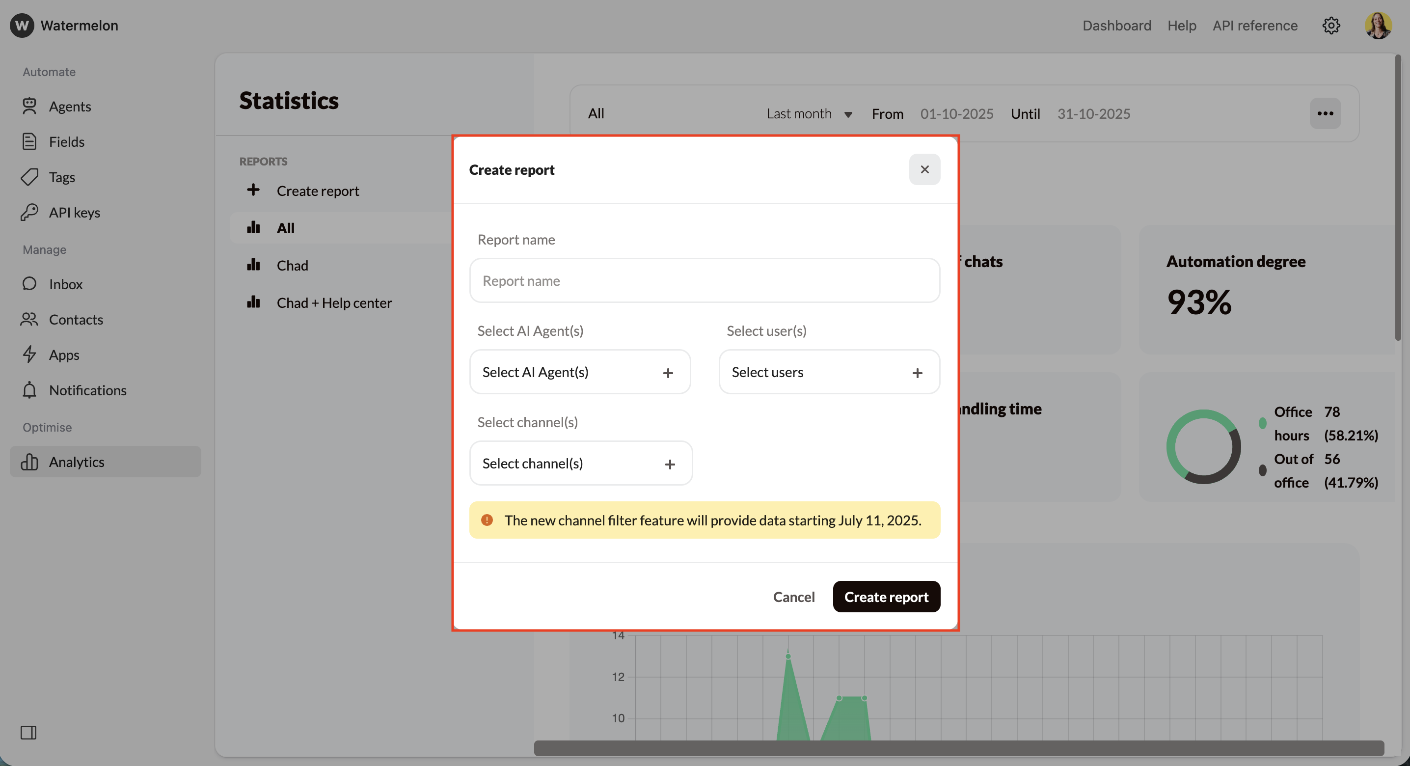 Analytics Create Report Pn
