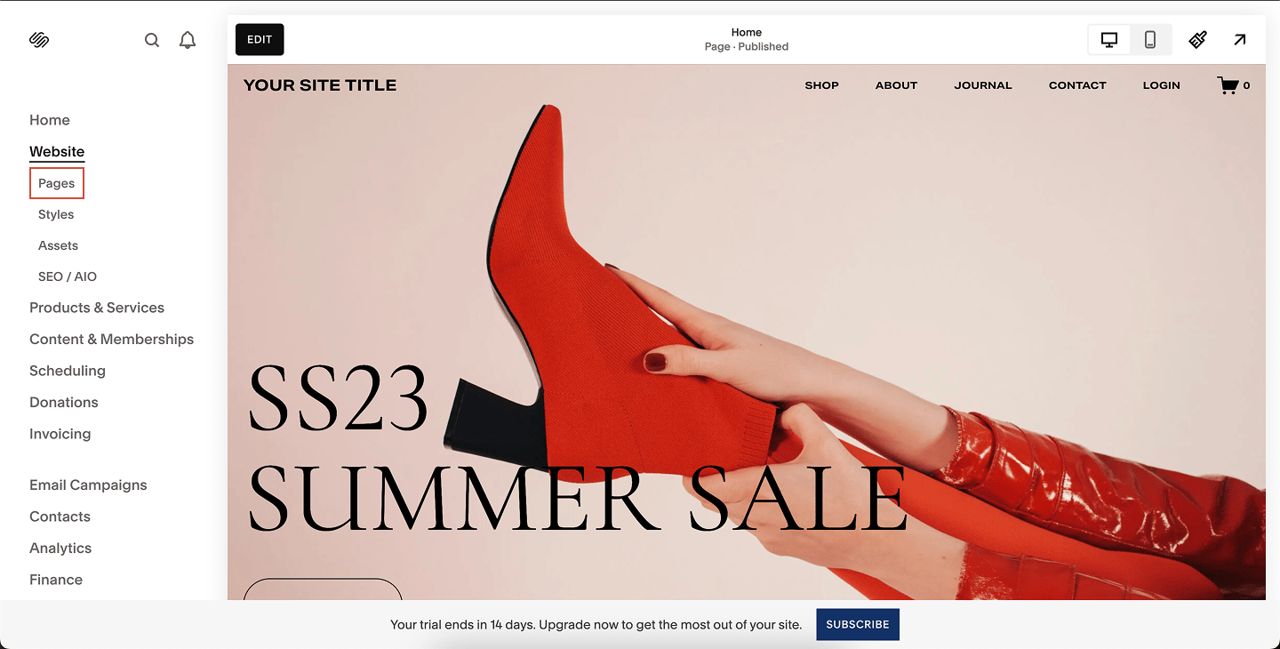 Squarespace Start Pn