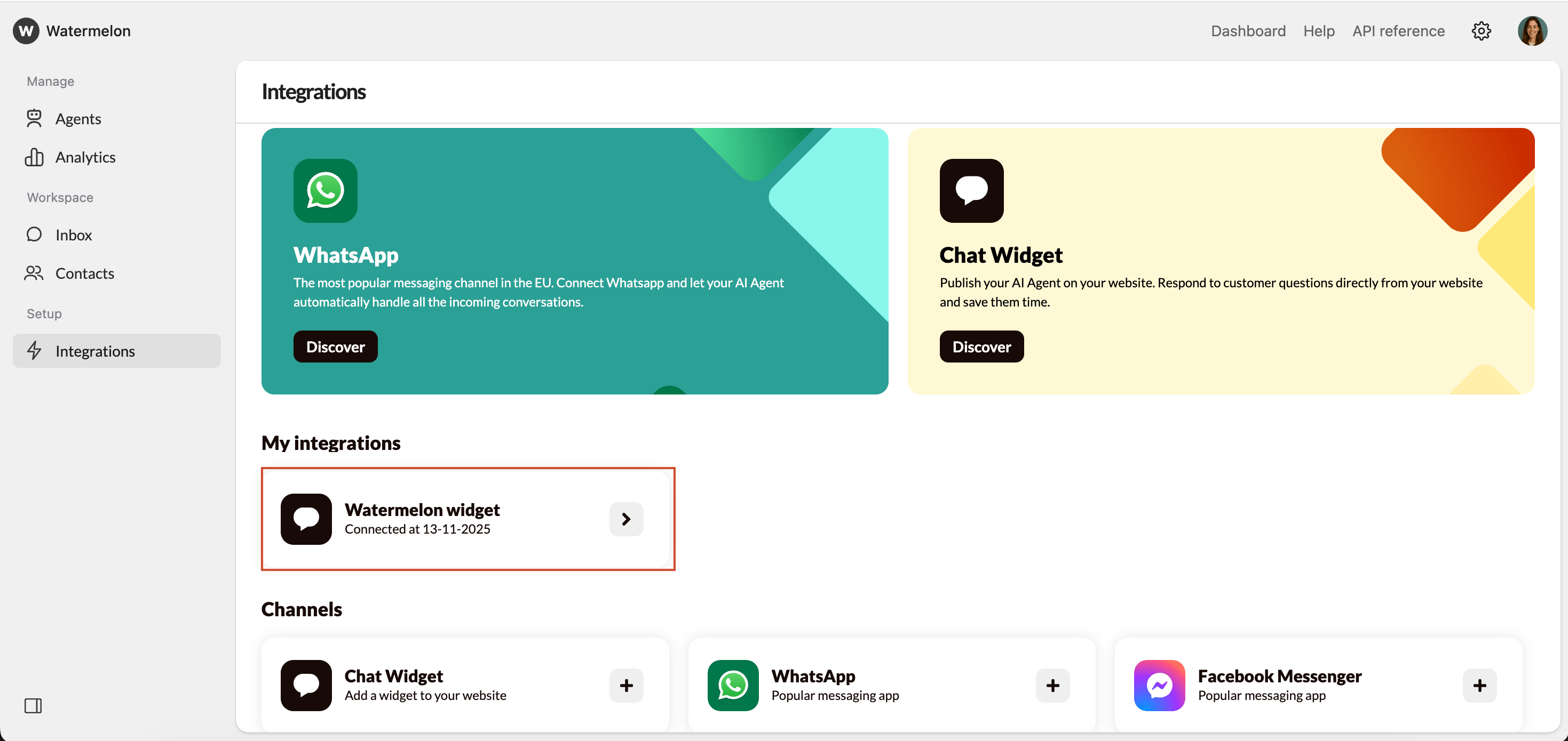 Install Widget Channel