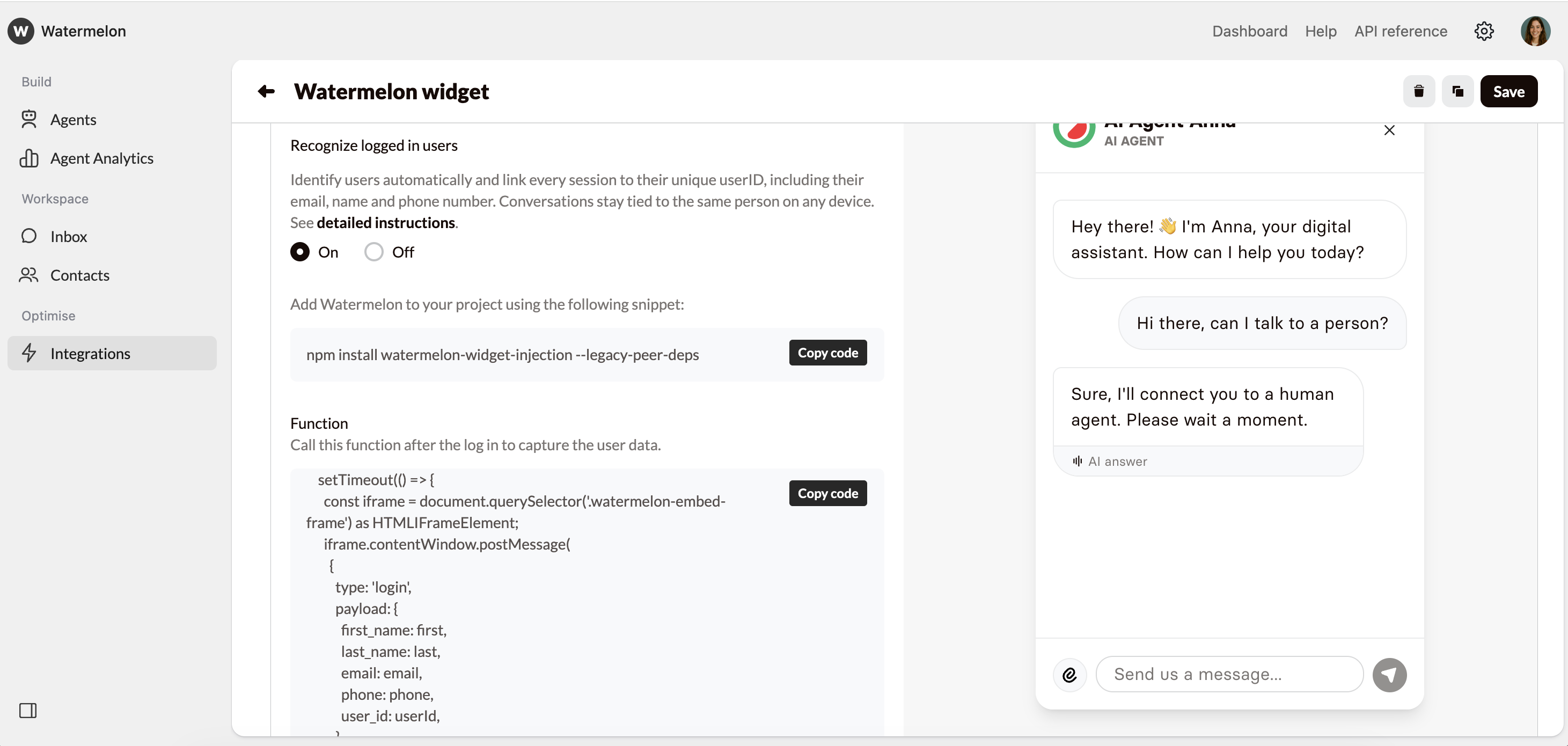 Placement Recognize User