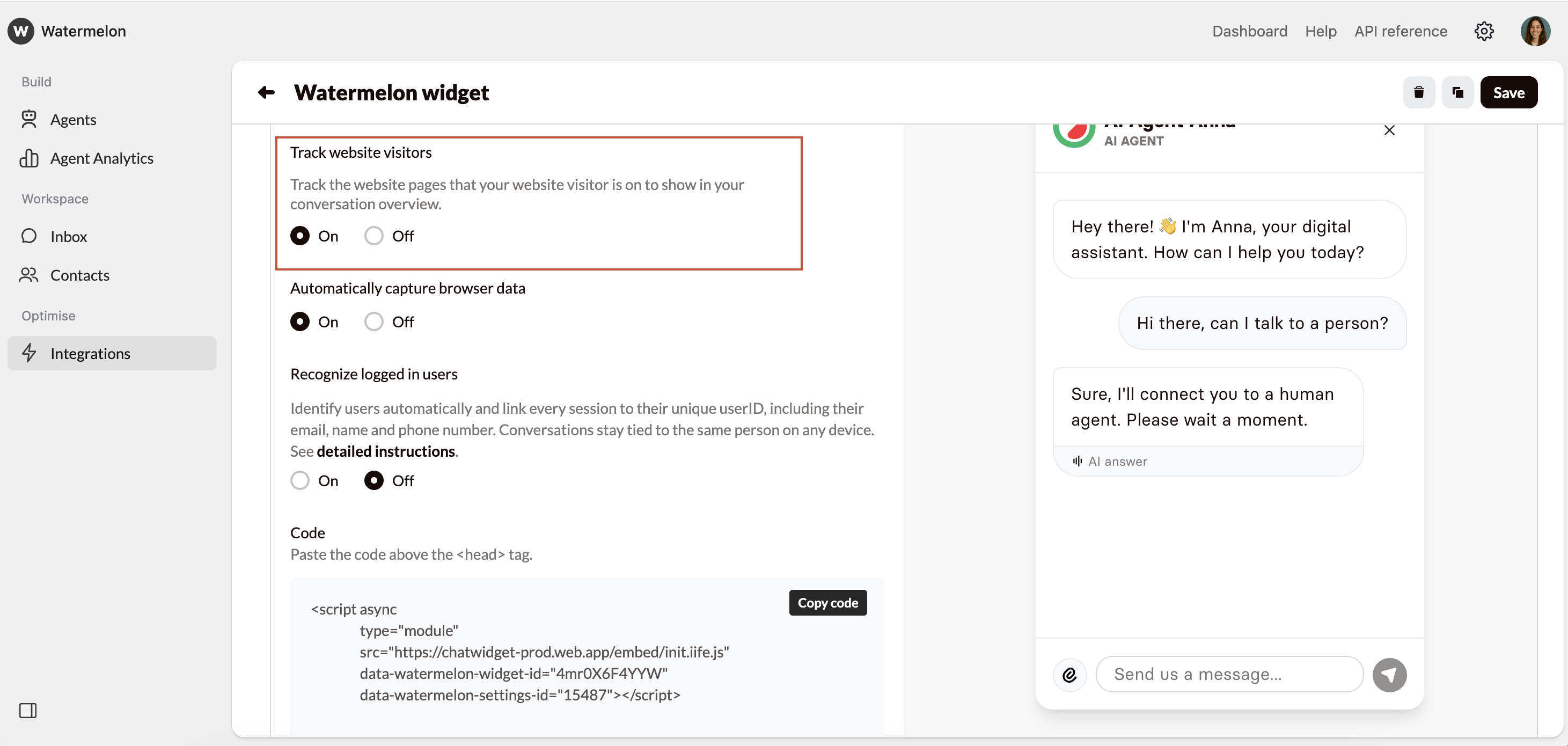 Placement Track Webstite Visitors