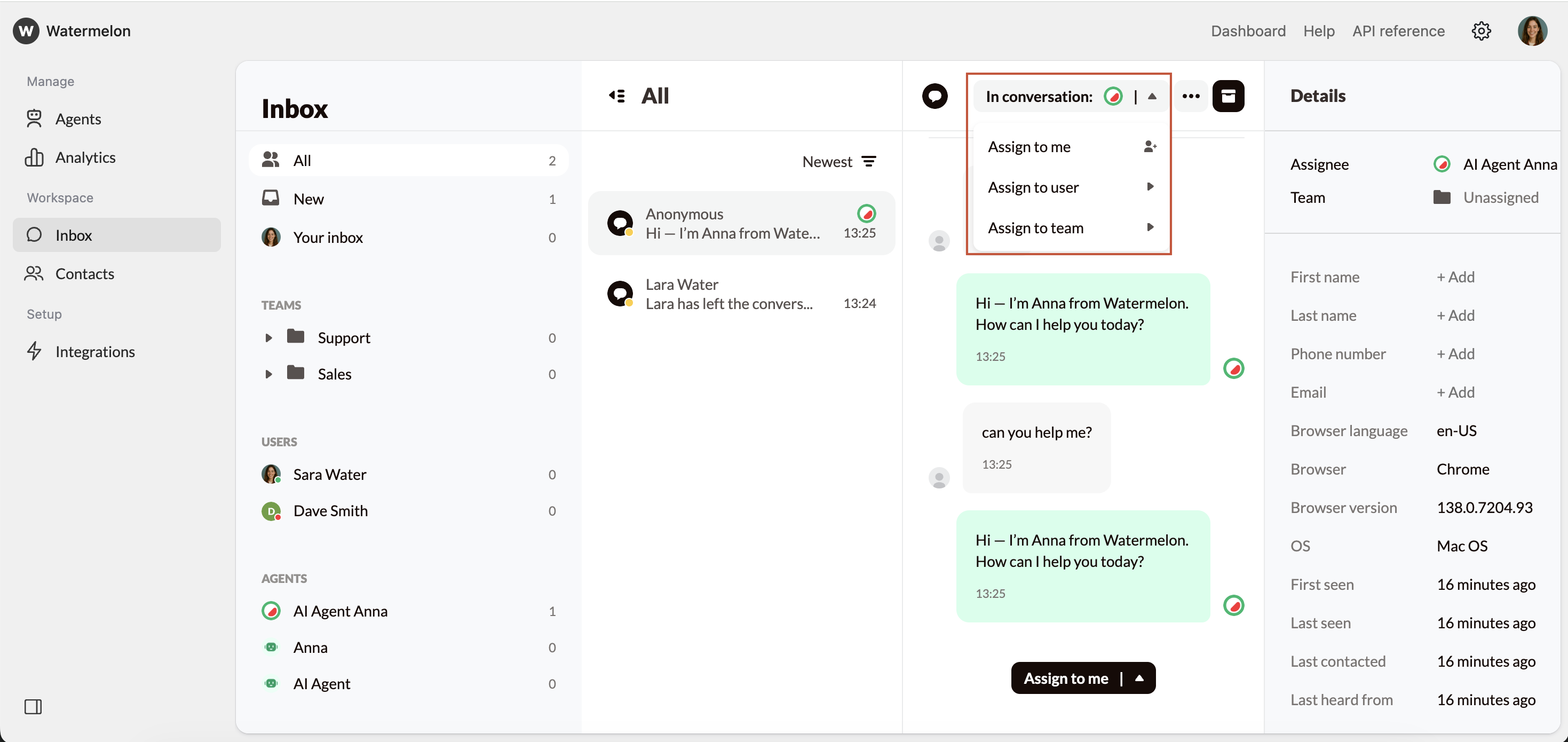 Work In Teams Assign In Conversation