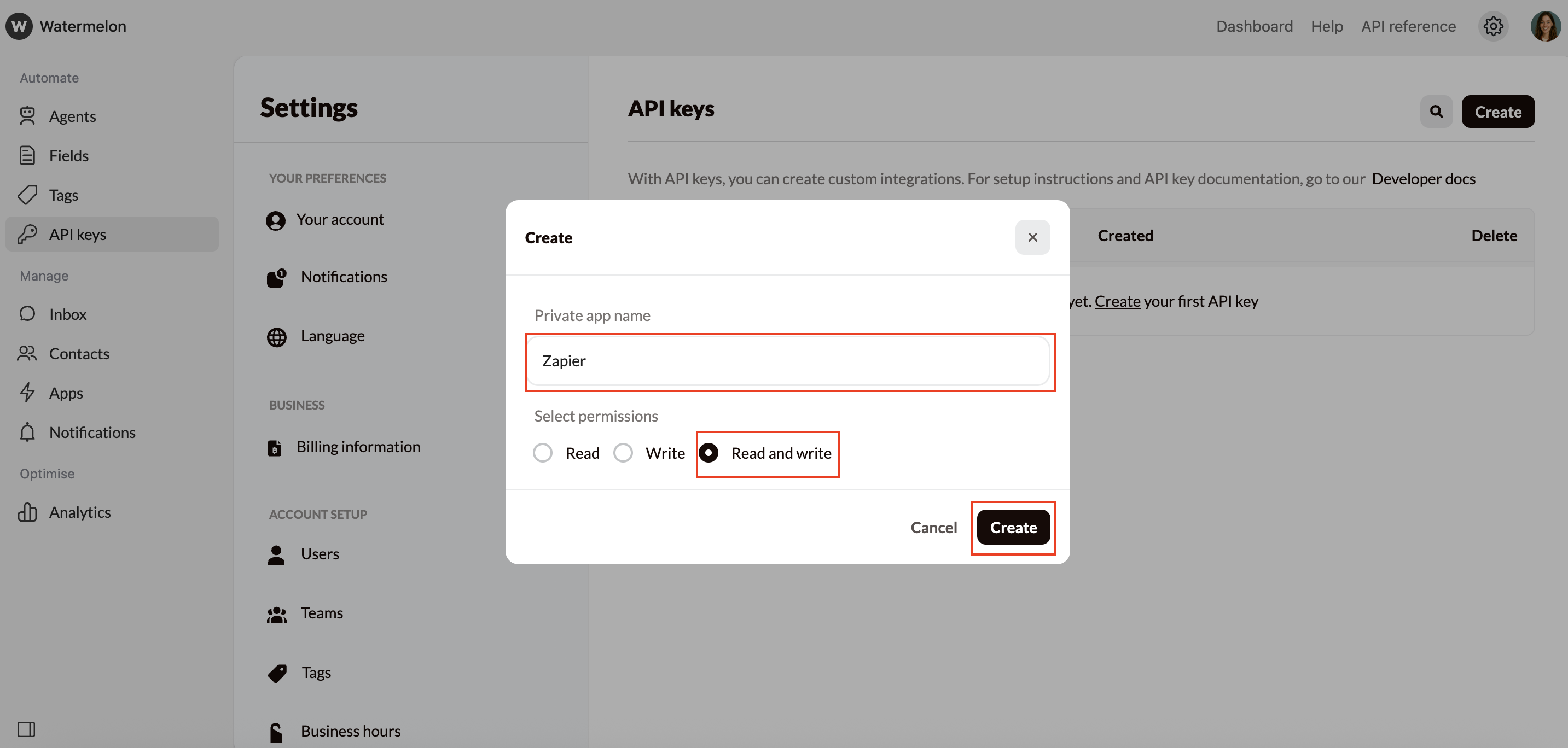 Forward Conversations Email Api Key Watermelon Pn