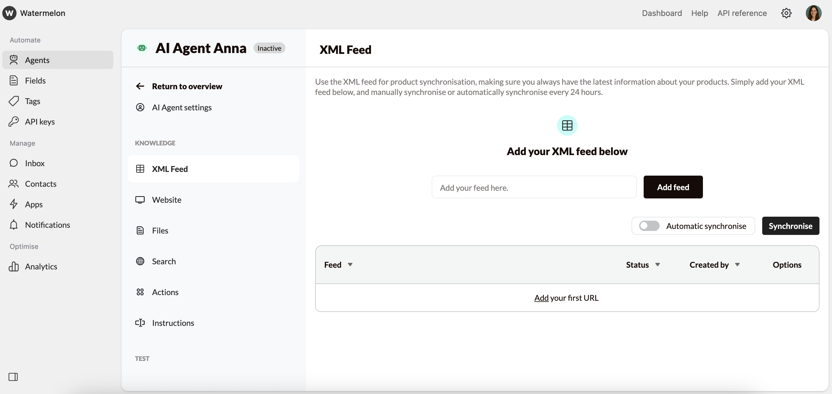 Get Started Quickstart Xml Feed Pn
